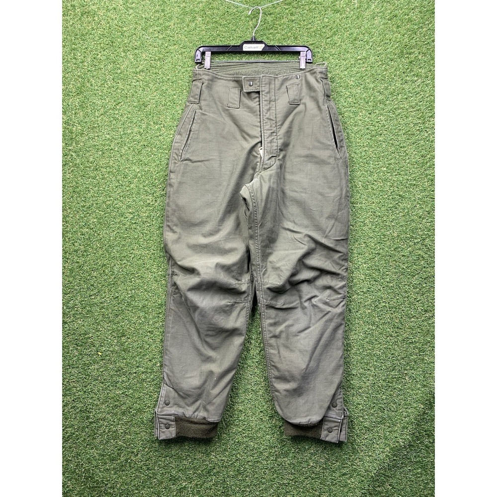 Vintage USN Navy Cold Weather Trousers Medium 31-34 Pants Wool Conmatic Zip 40s